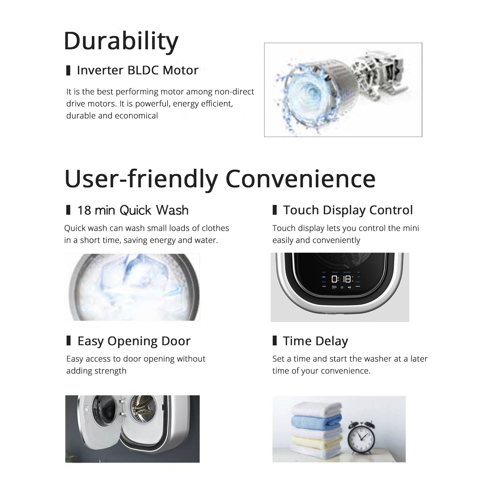 WNP Mini Wall Mounted Washing Machine 2.5KG | Caravan Camping – RV Online