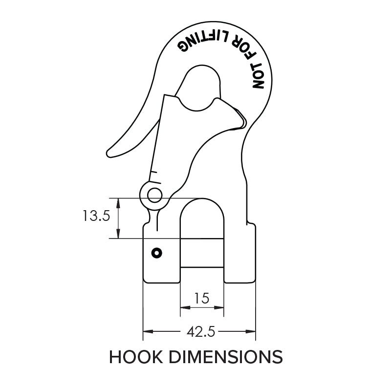 Mawby Hook Trailer Safety Chain Coupling 3.5T 13mm Throat - Pair - Australian Standard Compliant - RV Online