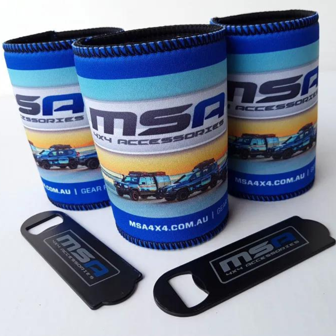 MSA 4x4 Stubbie Cooler Holder Inc Bottle Opener