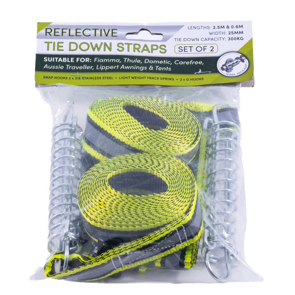 ReverseMate Caravan Reflective Tie Down Straps - RV Online