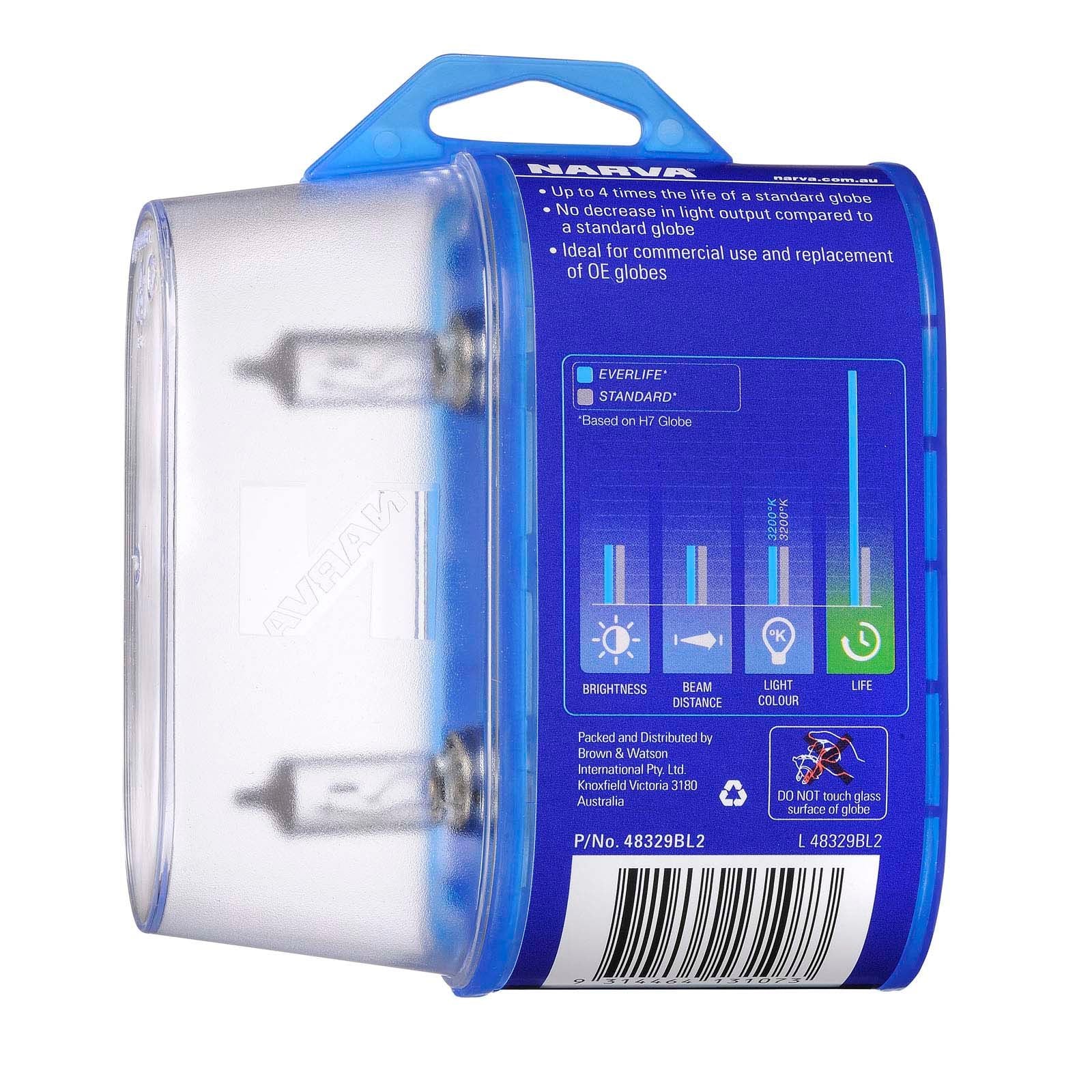 Narva H7 12V 55W Everlife Halogen Headlight Globes - RV Online