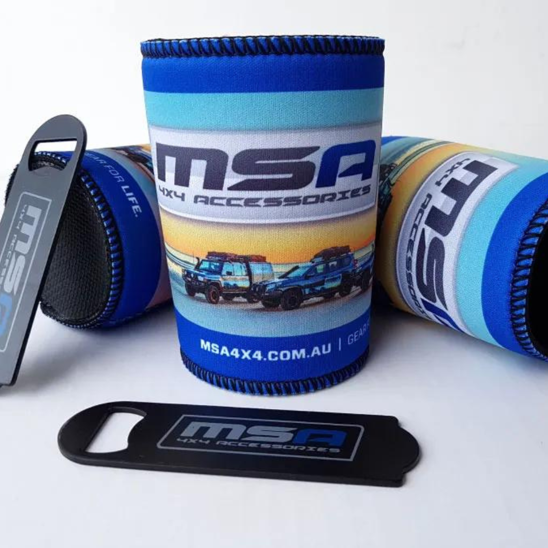 MSA 4x4 Stubbie Cooler Holder Inc Bottle Opener