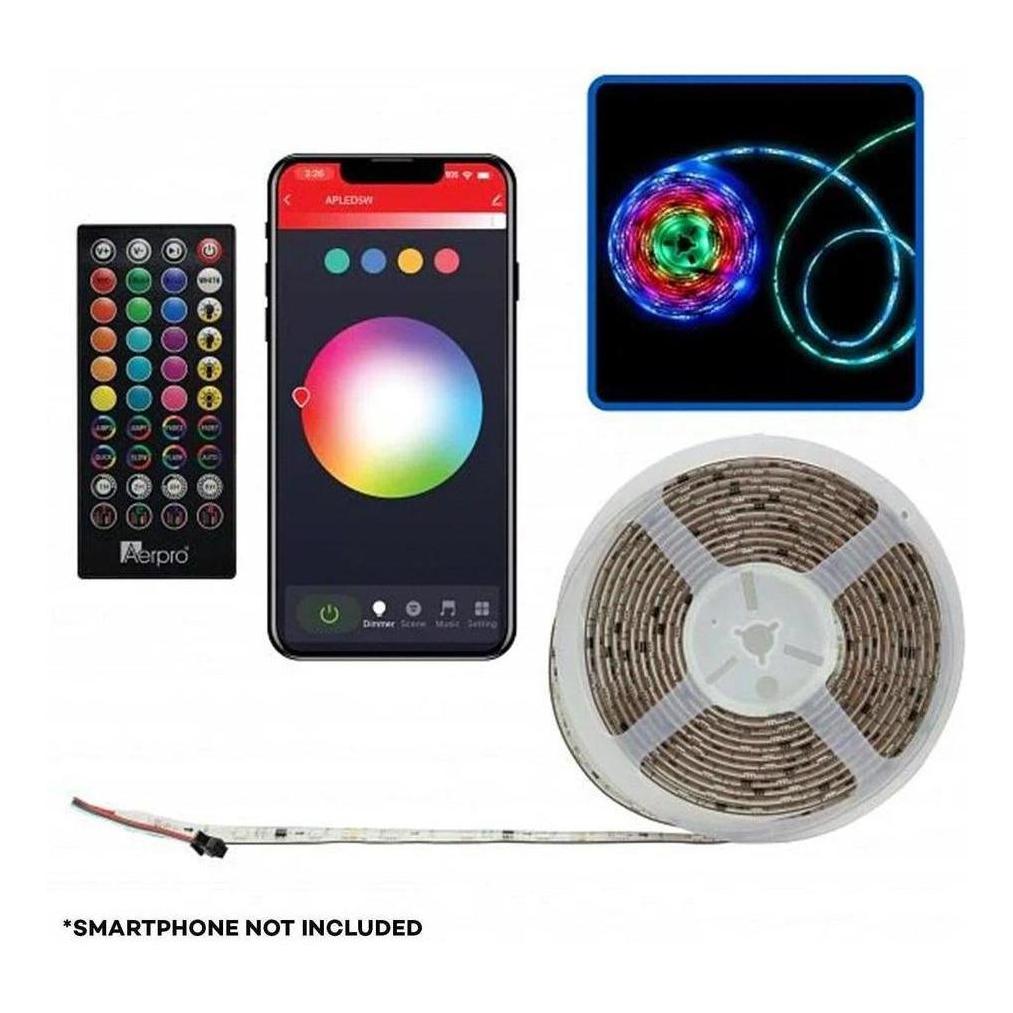 Aerpro Smart LED Strip Multi Colour Lighting 5 Meter