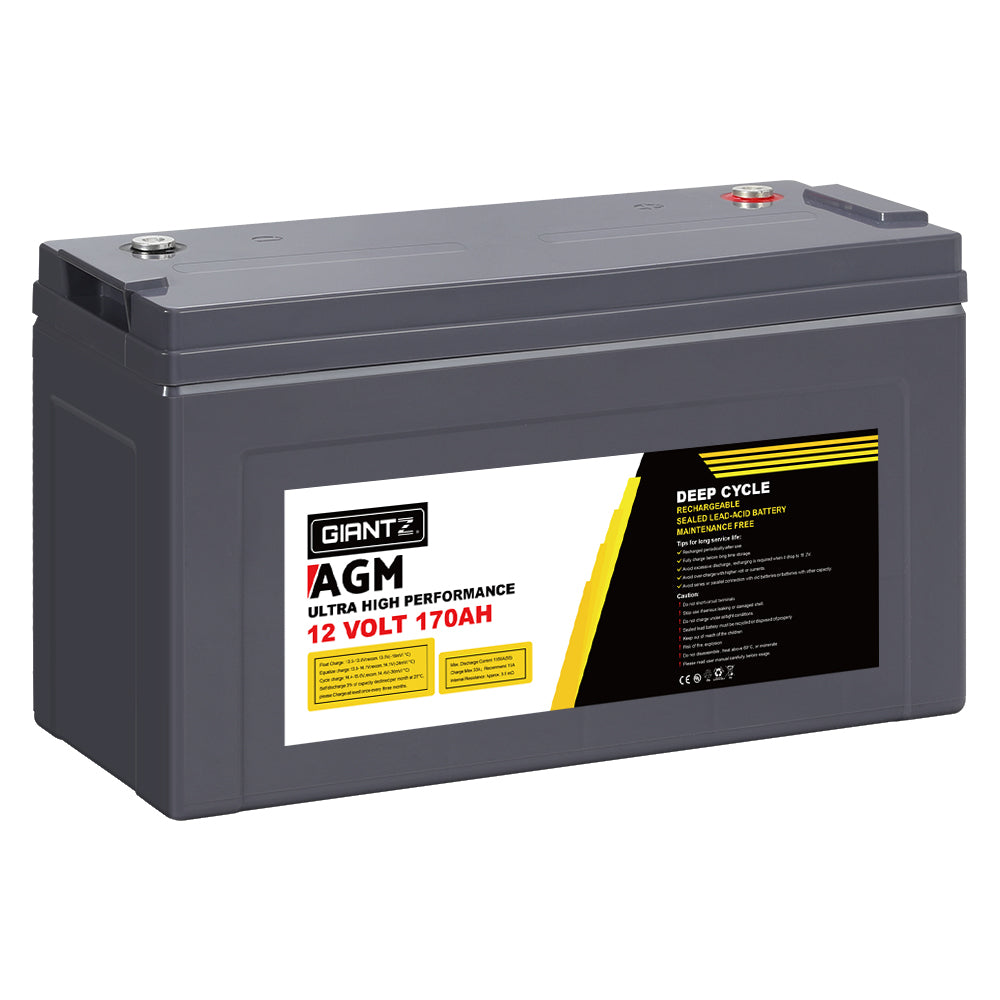 Giantz AGM Deep Cycle Battery 12V 170Ah