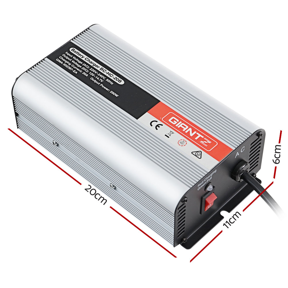 Giantz 12V 20A Car Battery Charger Inverter 20 Amp