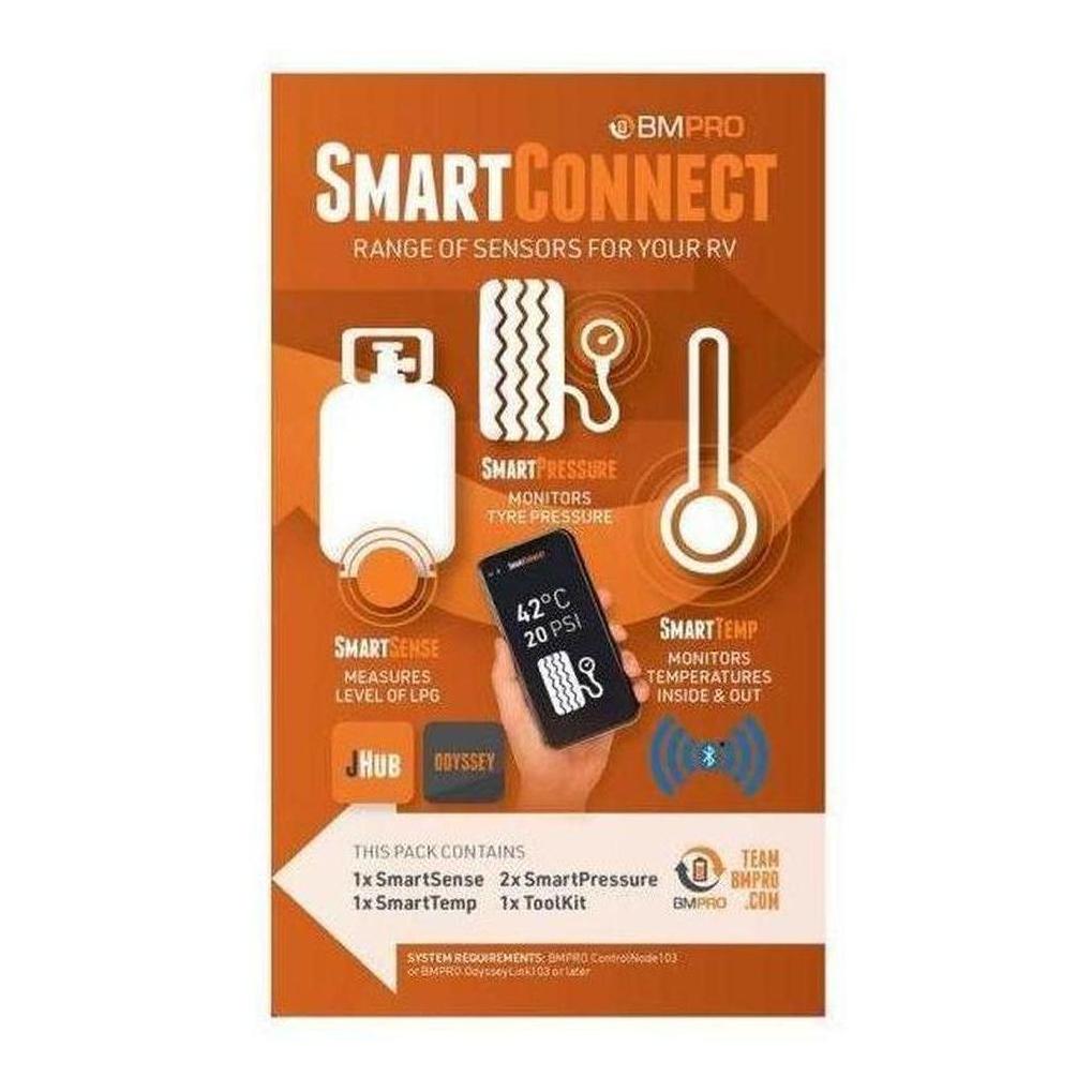 BMPRO Smart Connect Kit 1 x Gas / 1 x Temp / 2 x Tire Press Monitoring Sensors