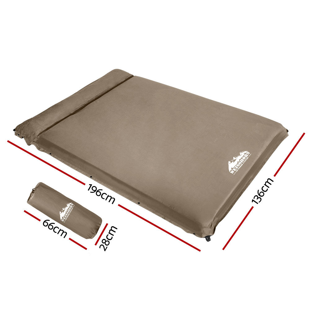 Weisshorn Self-inflating Mattress 10CM Double Coffee