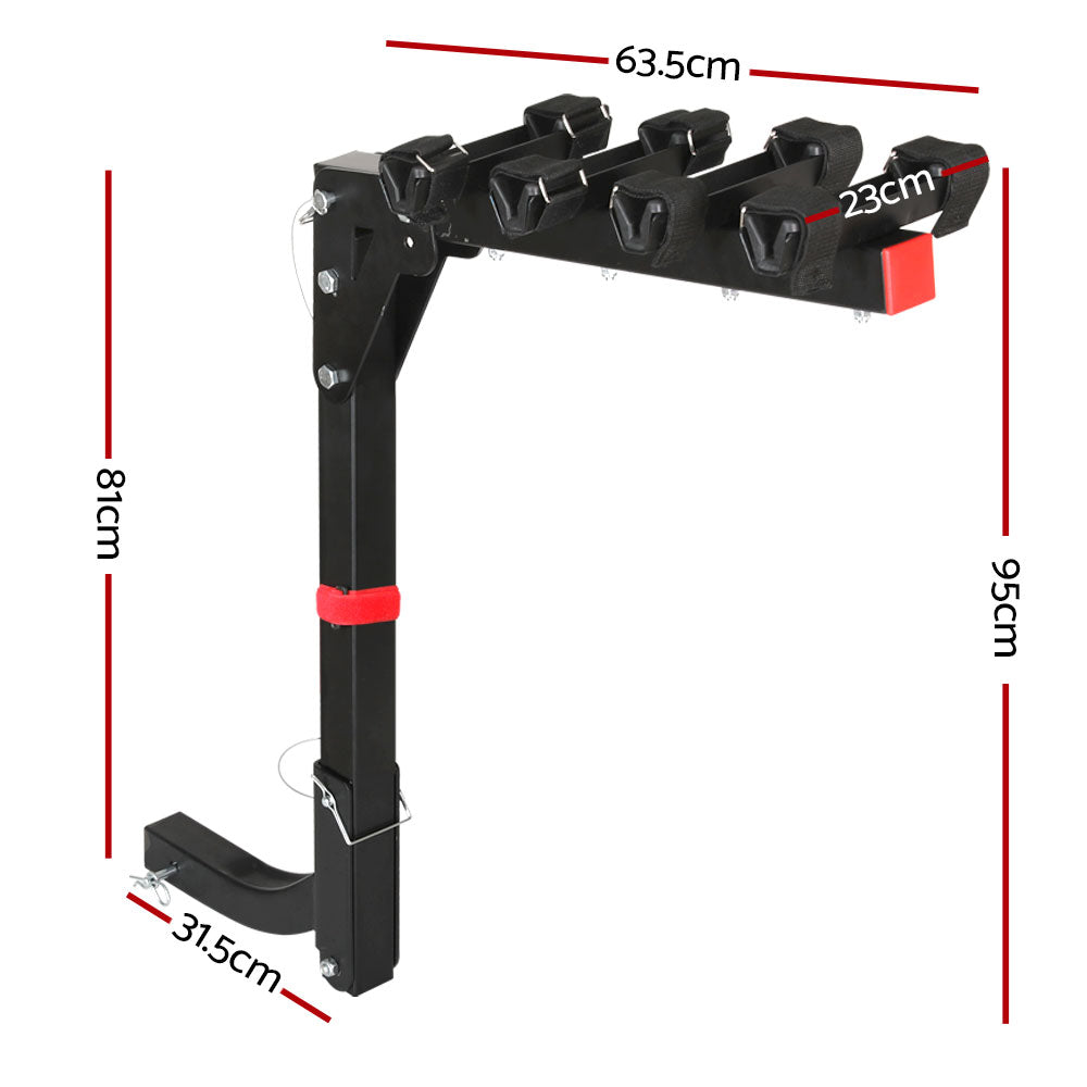 Giantz 4 Bicycle Bike Carrier Rack 2" Hitch Mount