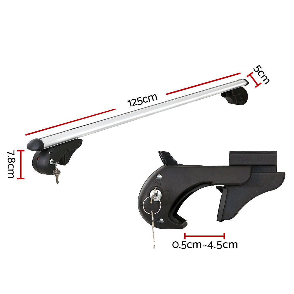 Giantz Universal Car Roof Racks Aluminium 108cm Silver