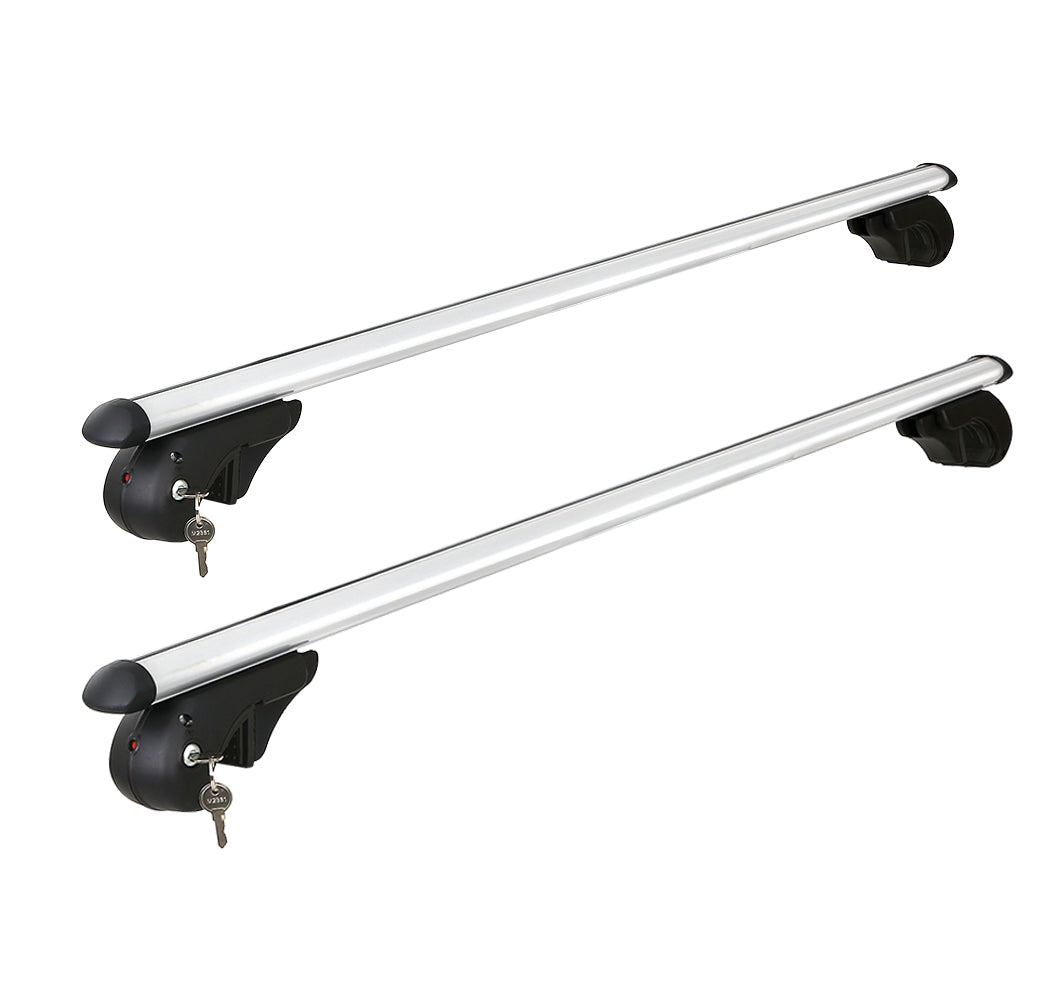 Universal Car Roof Racks Pod Cross Bars Aluminium Adjustable 123cm Sliver - RV Online