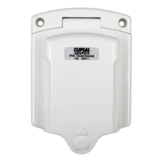 Clipsal 15Amp 240V Power Inlet Socket 3 Pin White