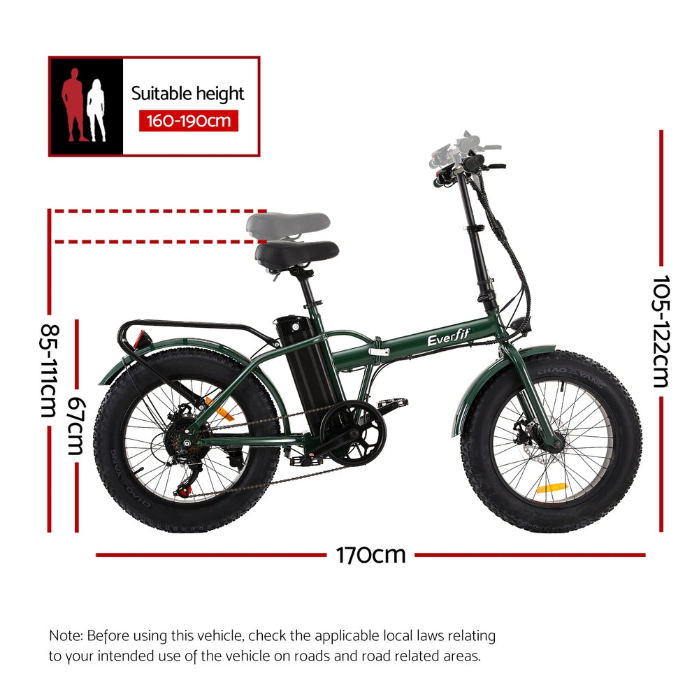 Everfit 20" Folding Electric Bike Urban City Bicycle eBike Rechargeable - RV Online