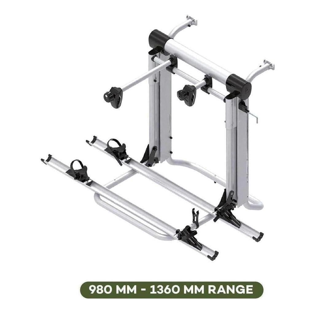 Electric 12V Bike Lift Rack Carrier 2 Bike 980 - 1360mm Range - Remote Inc