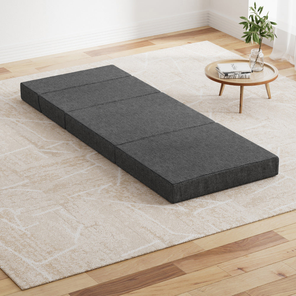 Giselle Bedding Foldable Mattress Folding Foam Bed Floor Mat Grey - RV Online