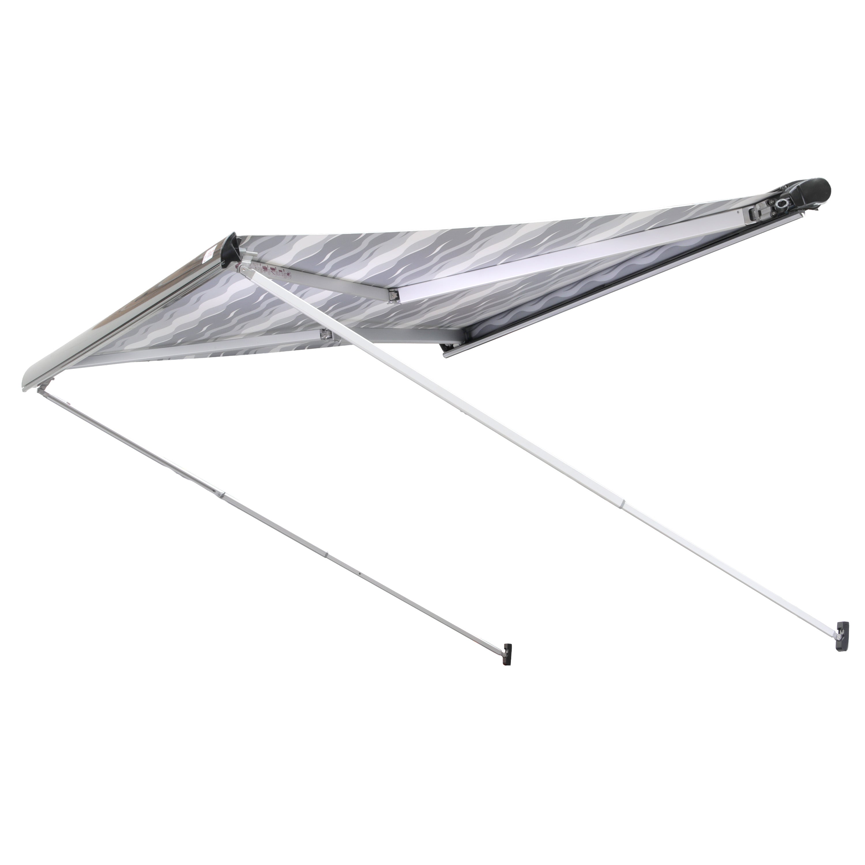 Finch Awning Top Mount Manual Inc Support Leg 3 x 2.5m Black