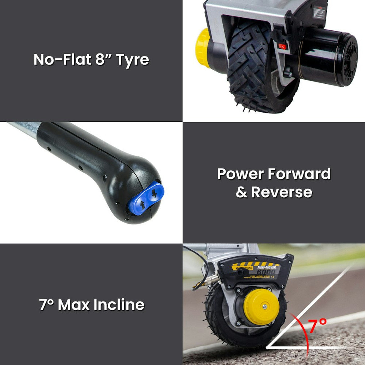 Mini Mover 12V 550w Electric Motorised Jockey Wheel Gen3 SILVER