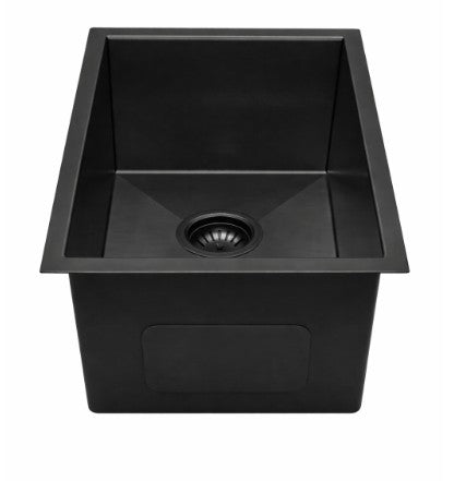 Henley Single Bowl Sink Basin 300 x 440 x 250 - Stainless Steel Matte Black