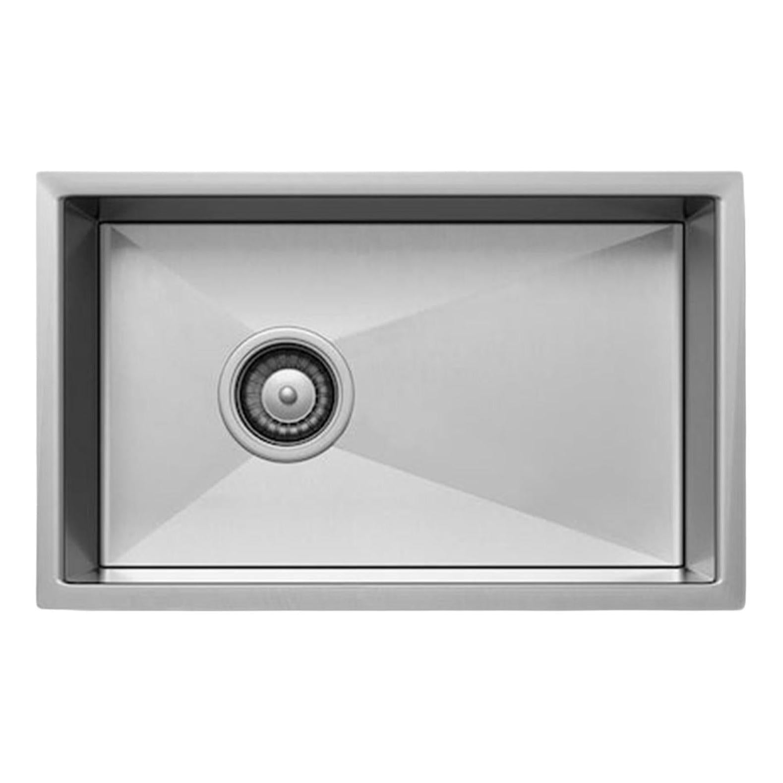 Henley Single Bowl Sink Basin 380 x 450 x 220 - Stainless Steel Brushed Satin