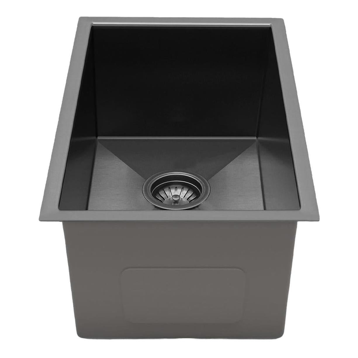 Henley Single Bowl Sink Basin 380 x 450 x 220 - Stainless Steel Gun Metal