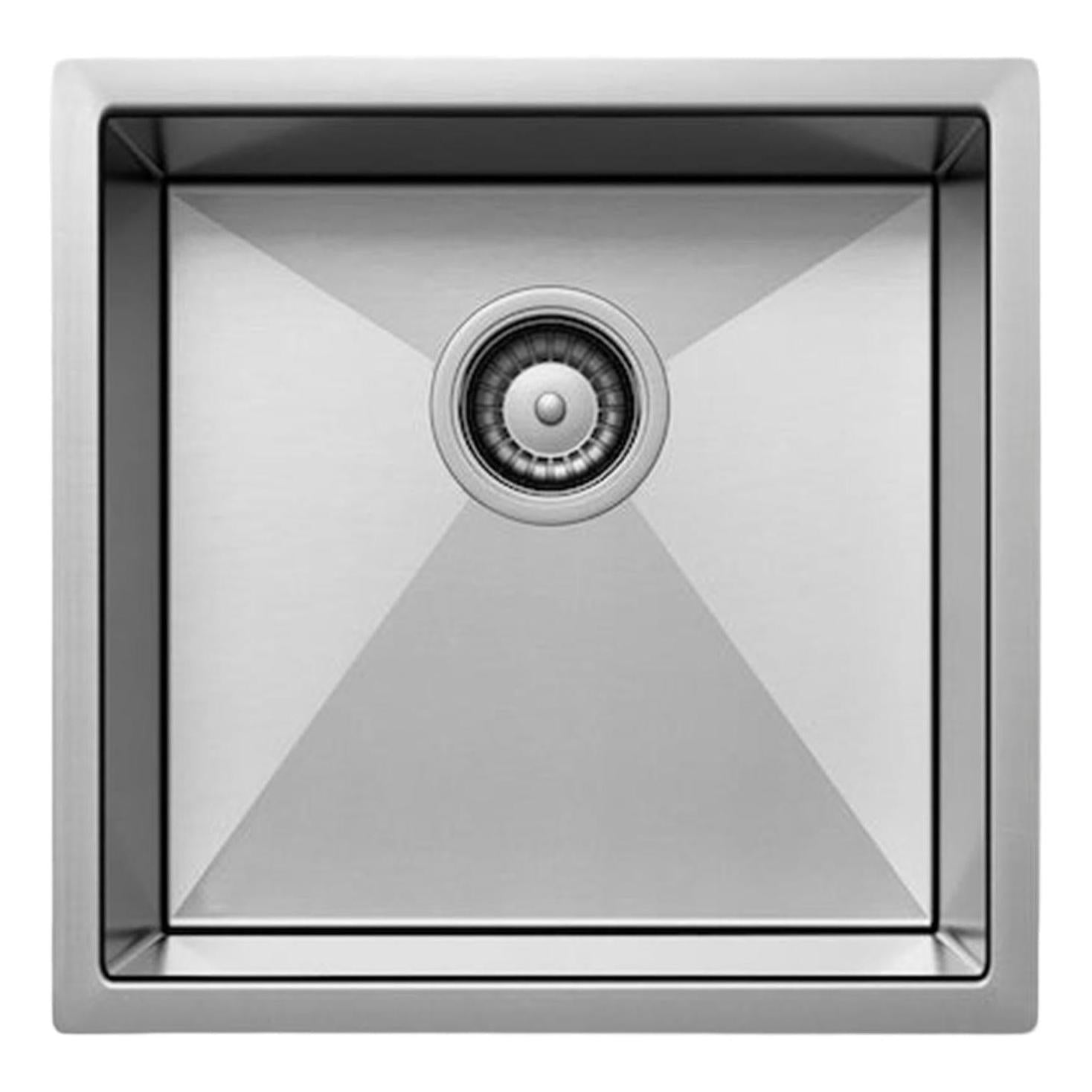 Henley Single Bowl Sink Basin 450 x 450 x 250 - Stainless Steel Brushed Satin