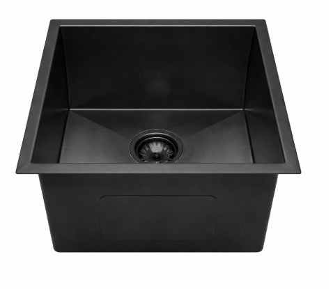 Henley Single Bowl Sink Basin 450 x 450 x 250 - Stainless Steel Matte Black