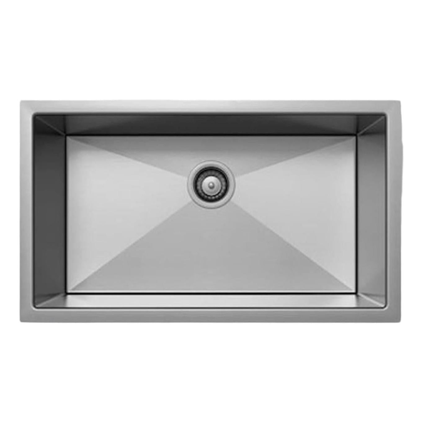 Henley Single Bowl Sink Basin 700 x 440 x 250 - Stainless Steel Brushed Satin