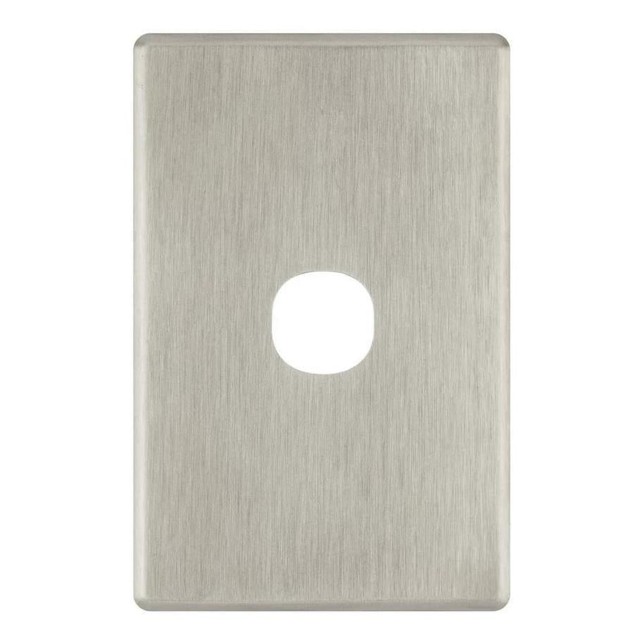 Iluma 1 Gang Light Switch Cover Plate Only Brushed Metal