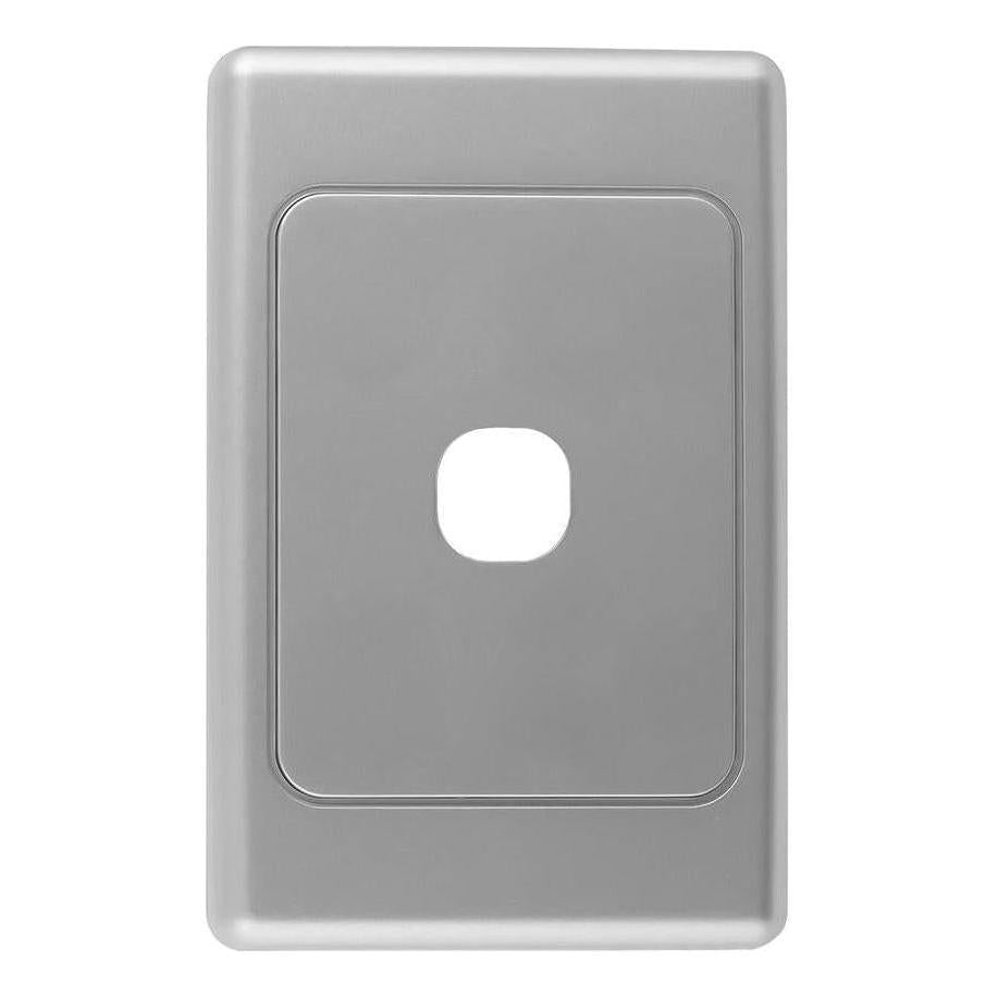 Iluma 1 Gang Light Switch Cover Plate Only Silver