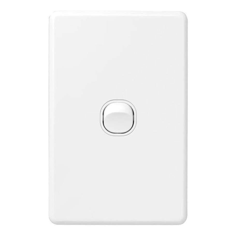 Iluma 1 Gang Vertical Light Switch White