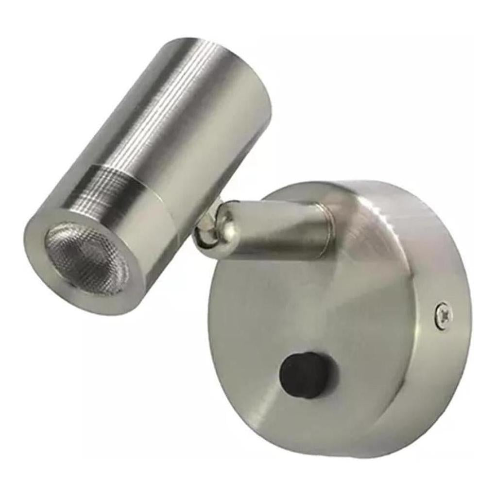 Iluma 10-30V Reading Light Swivel with Push Button Switch Nickel