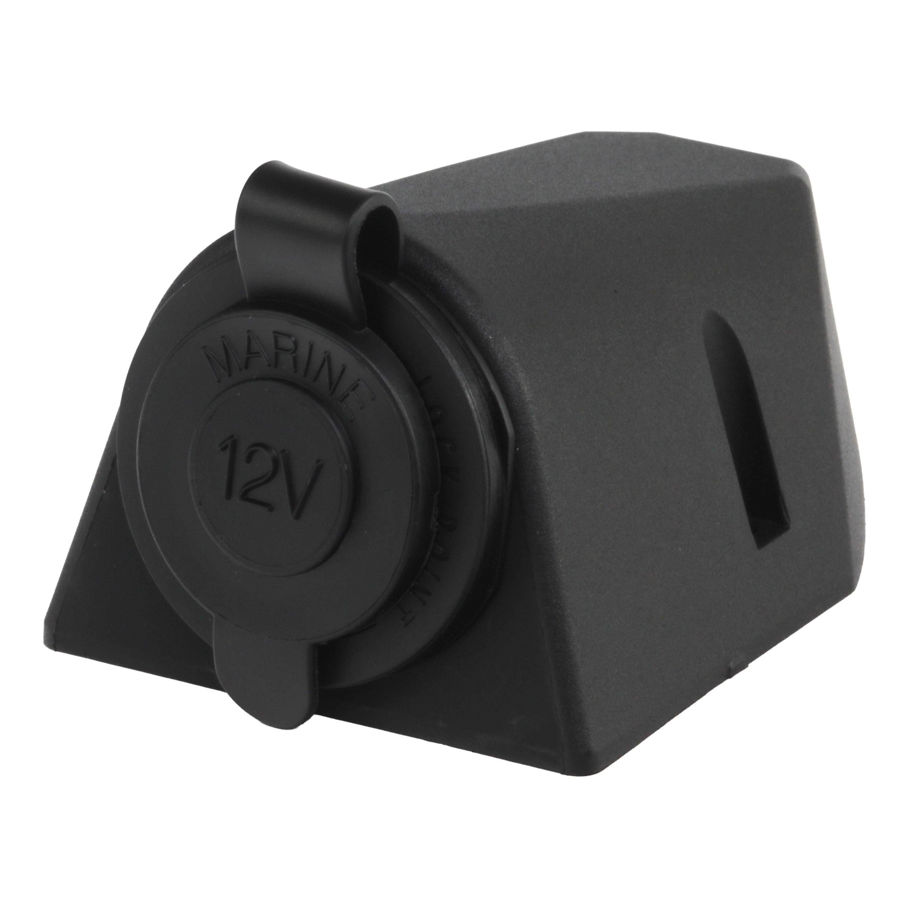 Iluma 12v Surface Mount Accessory Socket Single Black