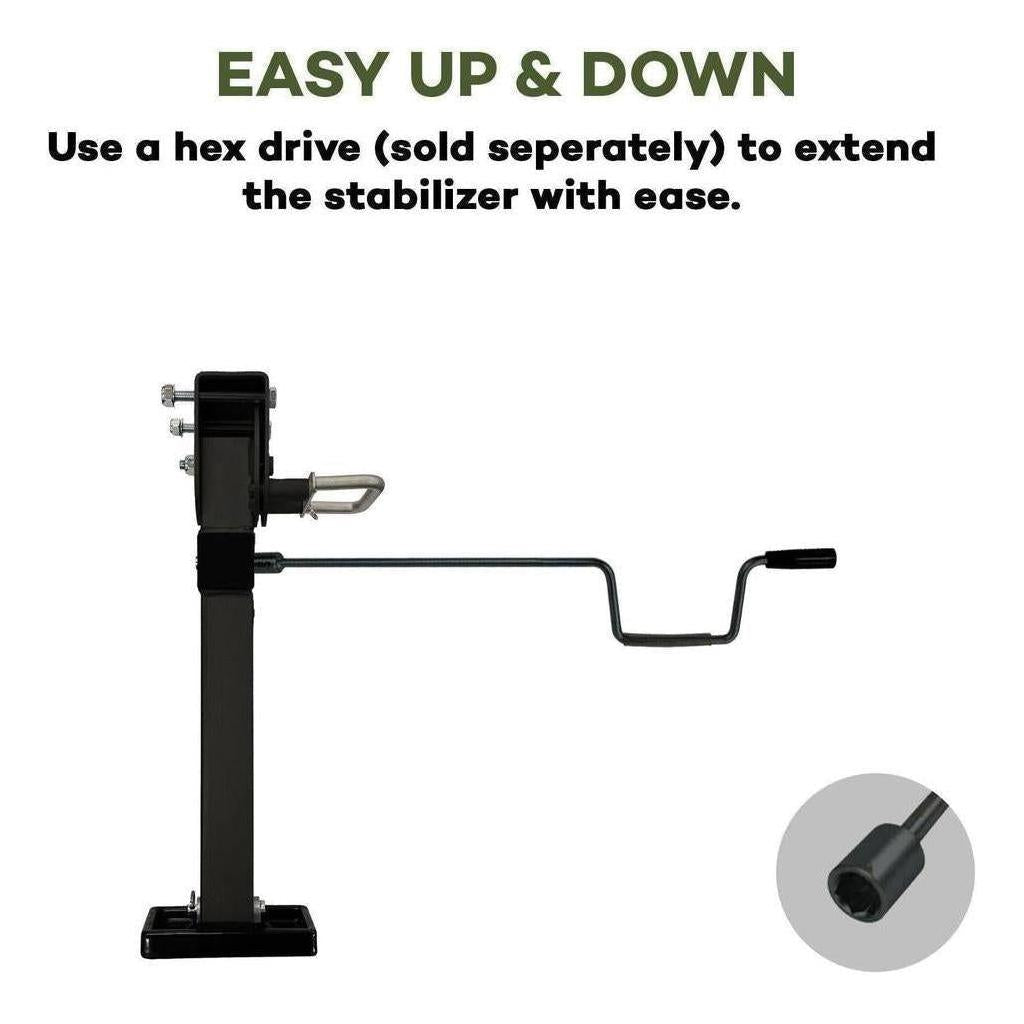 Iluma Drop Down Stabilizer leg Corner Steadies 820mm Black