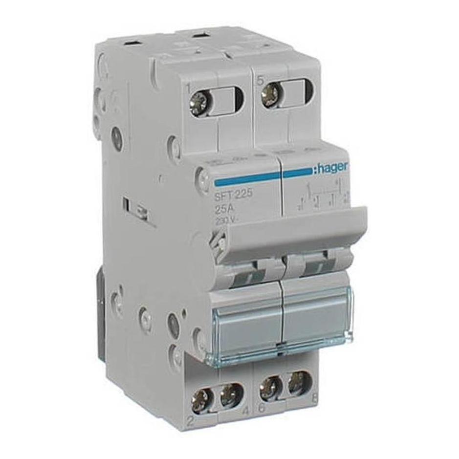 Iluma HAGER Electrical Changeover Switch 2 Pole 25 Amp