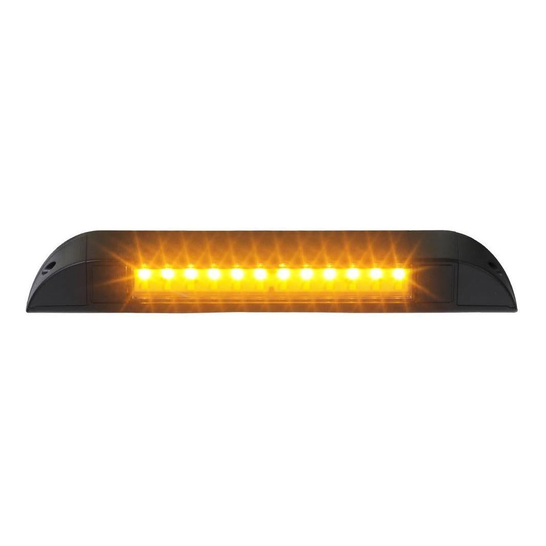 Iluma LED 10" 256mm Slim Awning Amber/White Bug Light IP67 Black