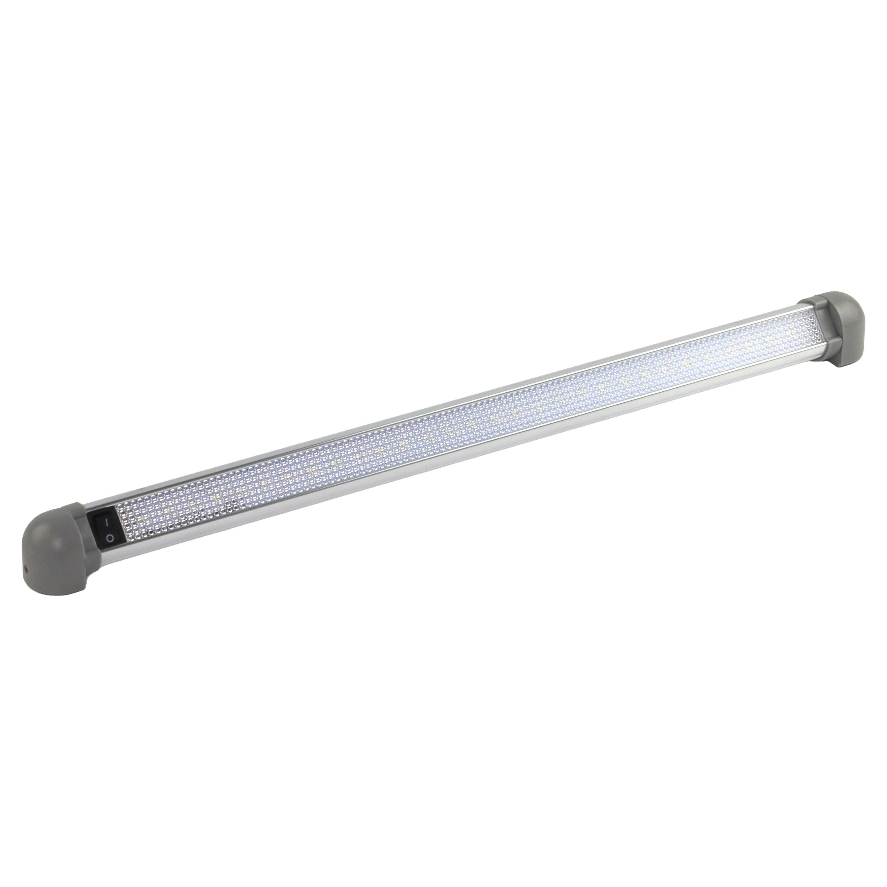 Iluma LED 18.50" 470mm 12 - 28v Interior Swivel Light With On/Off Switch Silver