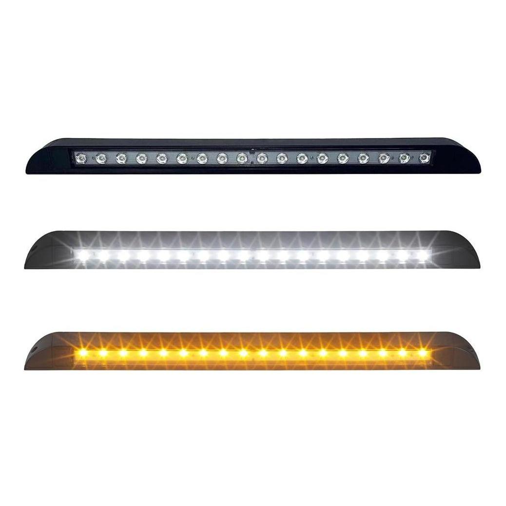 Iluma LED 20" 506mm Slim Awning Amber/White Bug Light IP67 Black