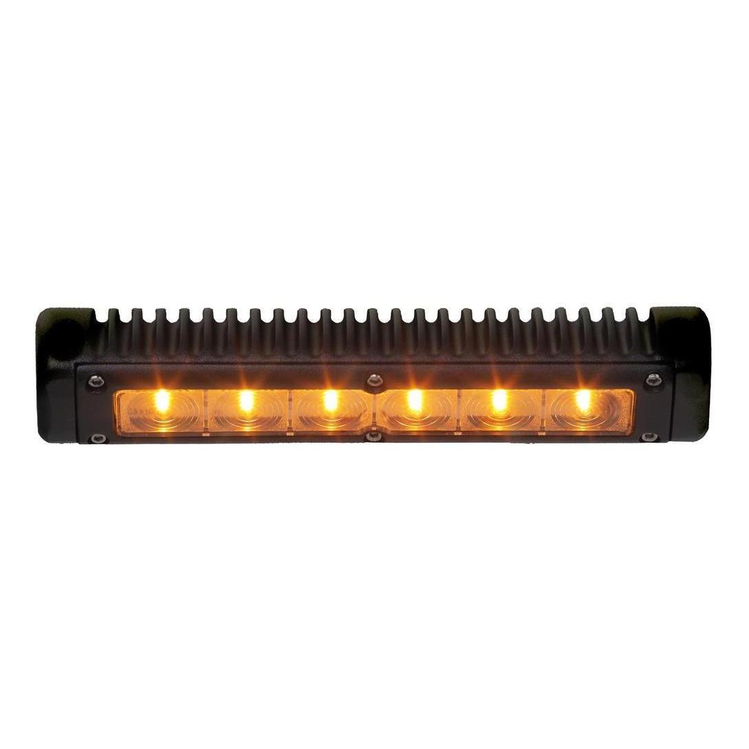 Iluma LED 8" 200mm Awning Amber/White Bug Light IP67 Black