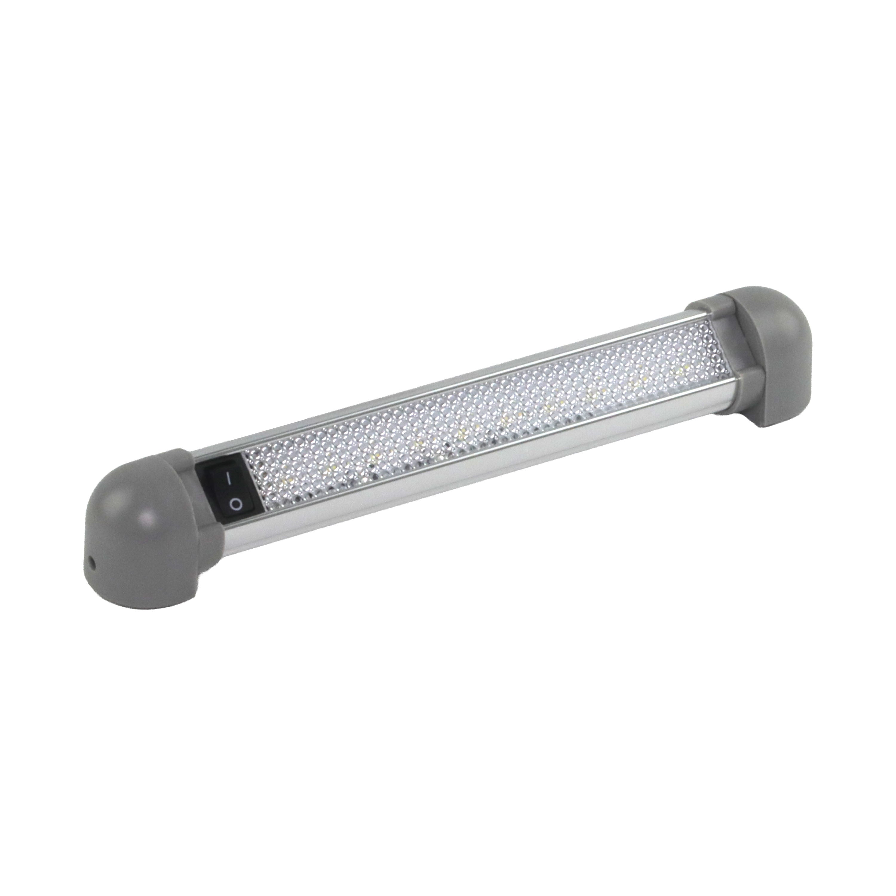 Iluma LED 9" 225mm 12 - 28V Interior 90° Swivel Light With On/Off Switch Grey