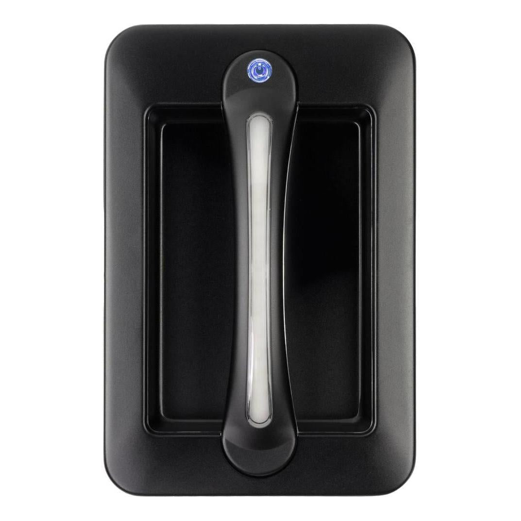 Iluma Led Dimmable Grab Handle White Light with Blue Night Light Black Bargman Style