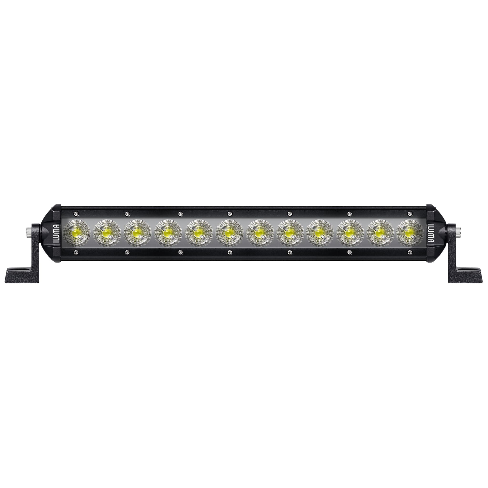 Iluma Light Bar 3W Cree 12 LED Amber/White Bug Light 14" 354mm Length Flood Beam Black