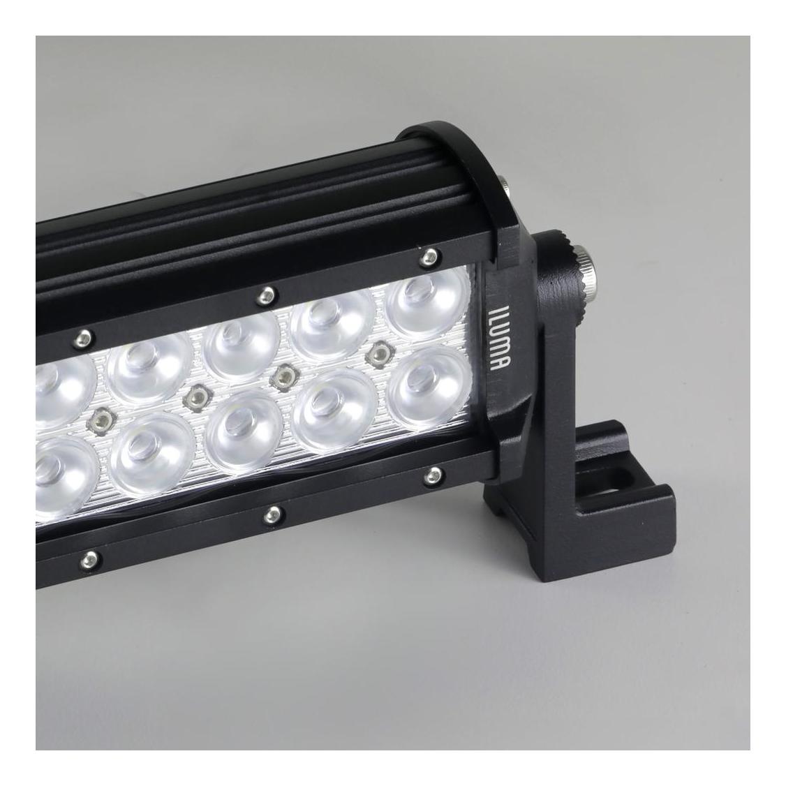 Iluma Light Bar Double Row 3W Cree 24 LED 11.8" 300mm Length Flood Beam Black