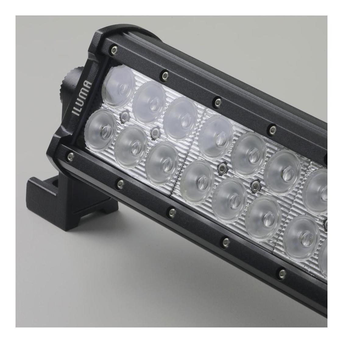 Iluma Light Bar Double Row 3W Cree 24 LED 11.8" 300mm Length Flood Beam Black