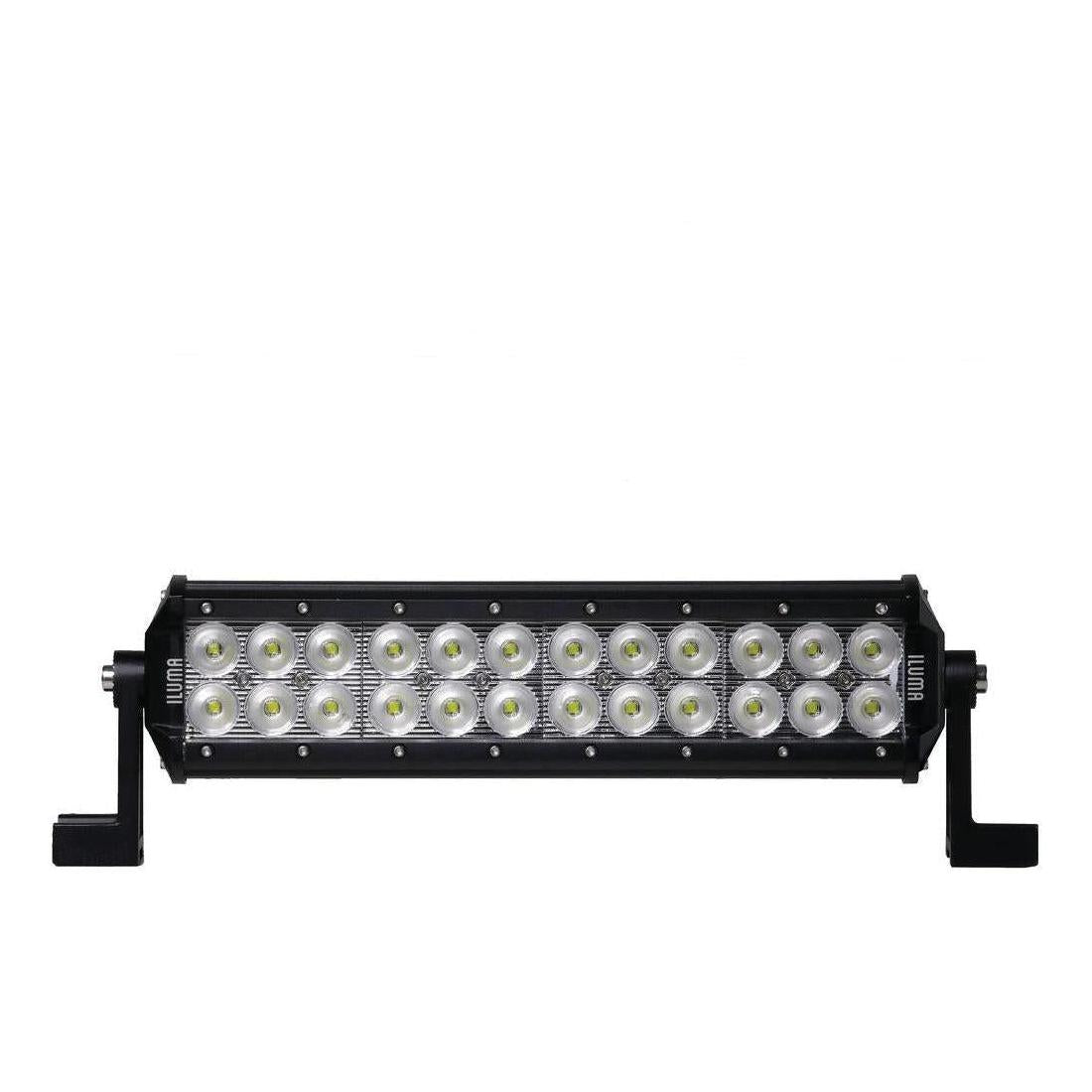 Iluma Light Bar Double Row 3W Cree 24 LED 11.8" 300mm Length Flood Beam Black