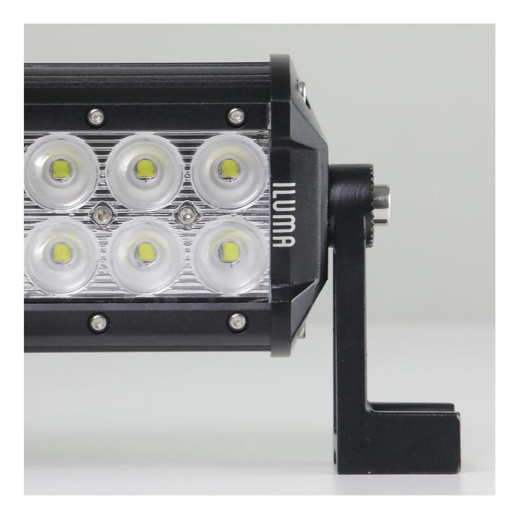 Iluma Light Bar Double Row 3W Cree 6 LED 3.8" 96mm Length Flood Beam Black