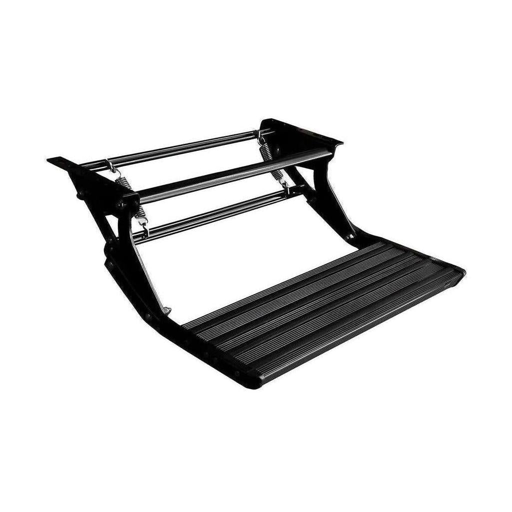 Iluma Single Manual Pull Out Aluminium Step Black No Light