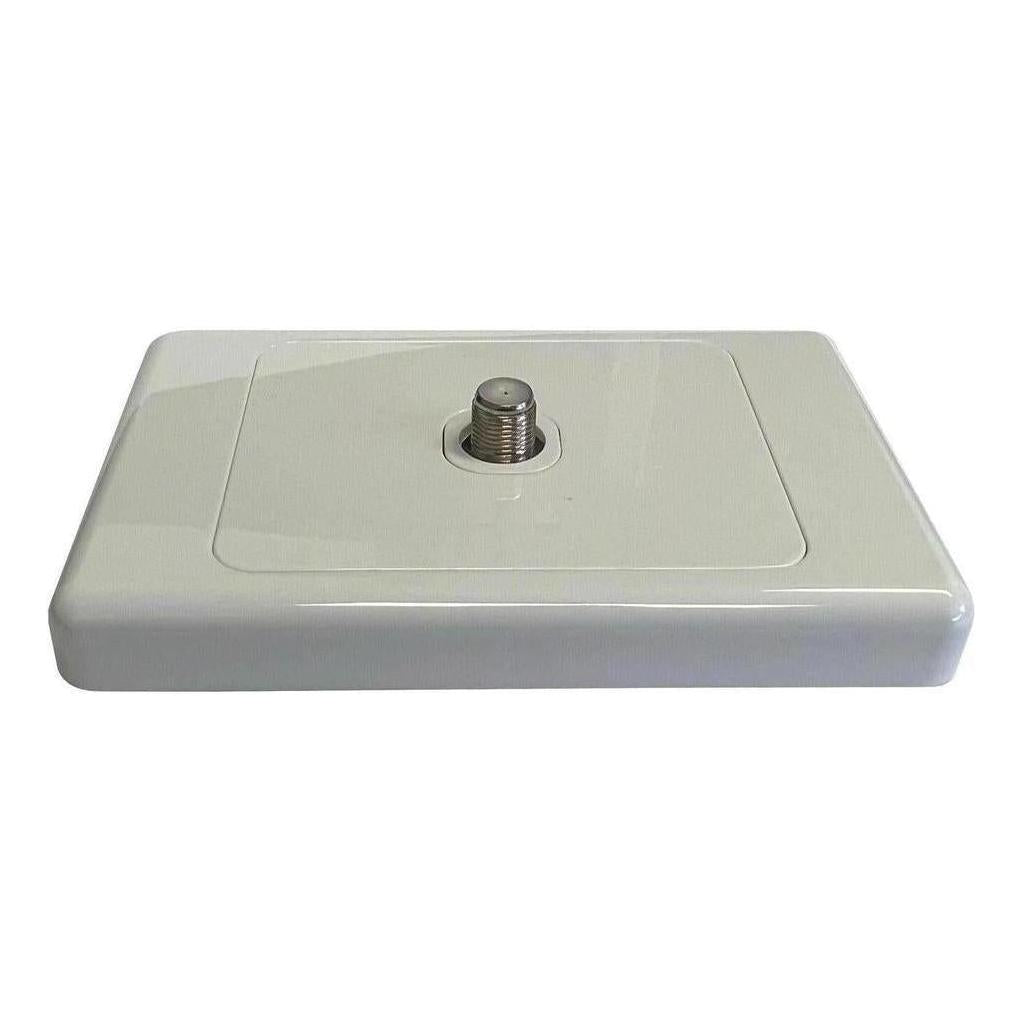 Iluma Wall Plate Single TV Antenna F Type Socket Outlet White