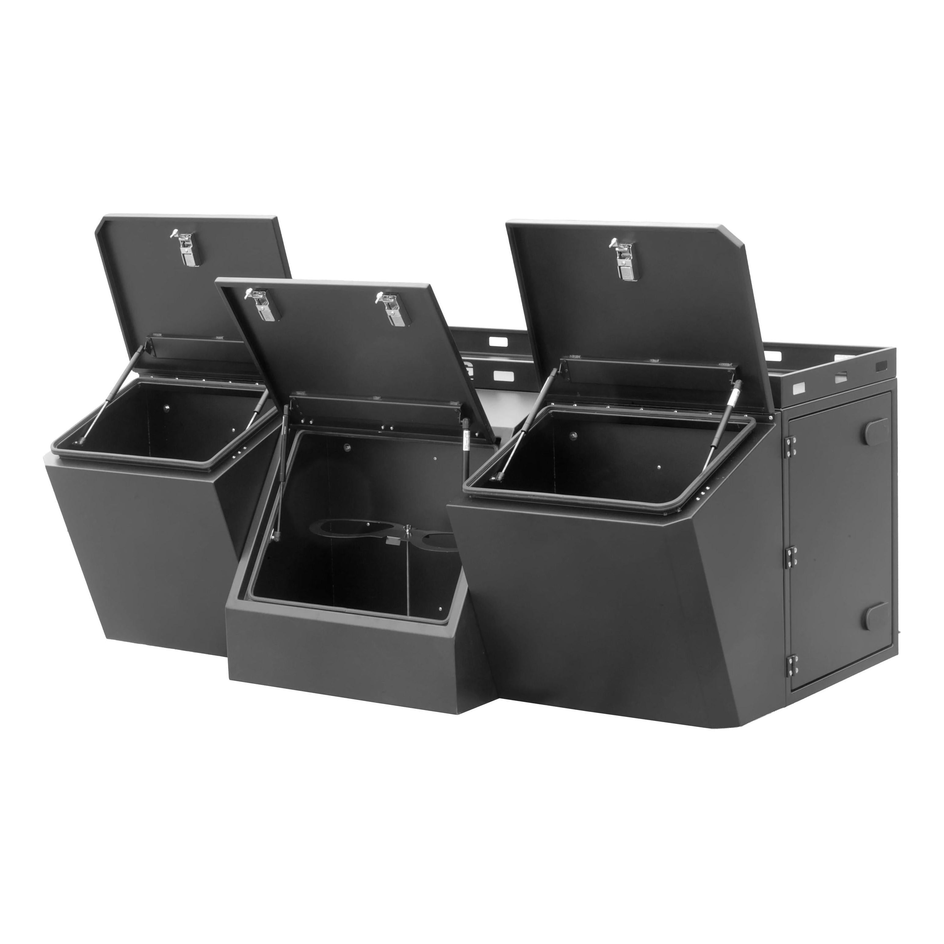 Kong Black Aluminium Beast Tool Box 4 Compartments 2100x1133x755mm