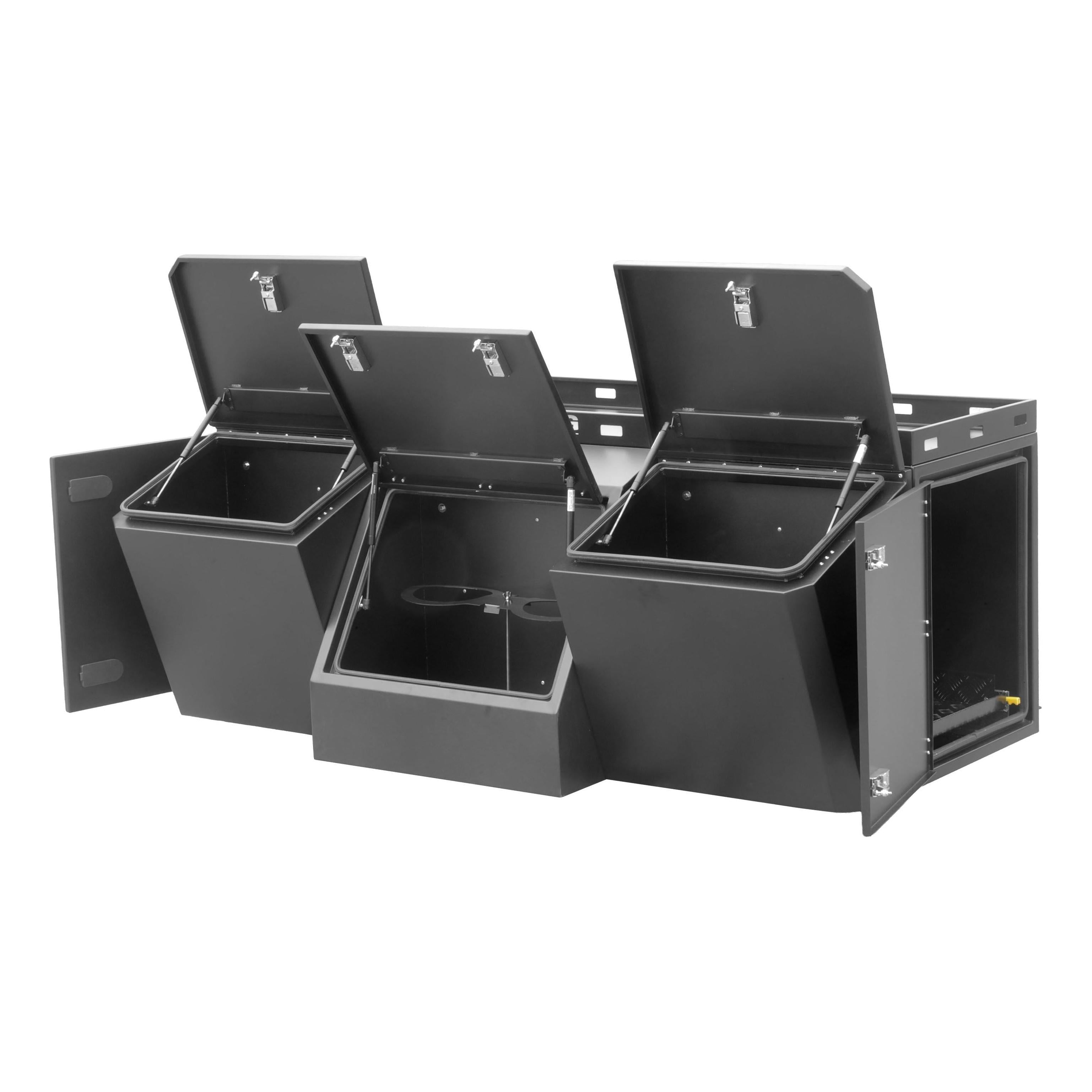Kong Black Aluminium Beast Tool Box 4 Compartments 2100x1133x755mm