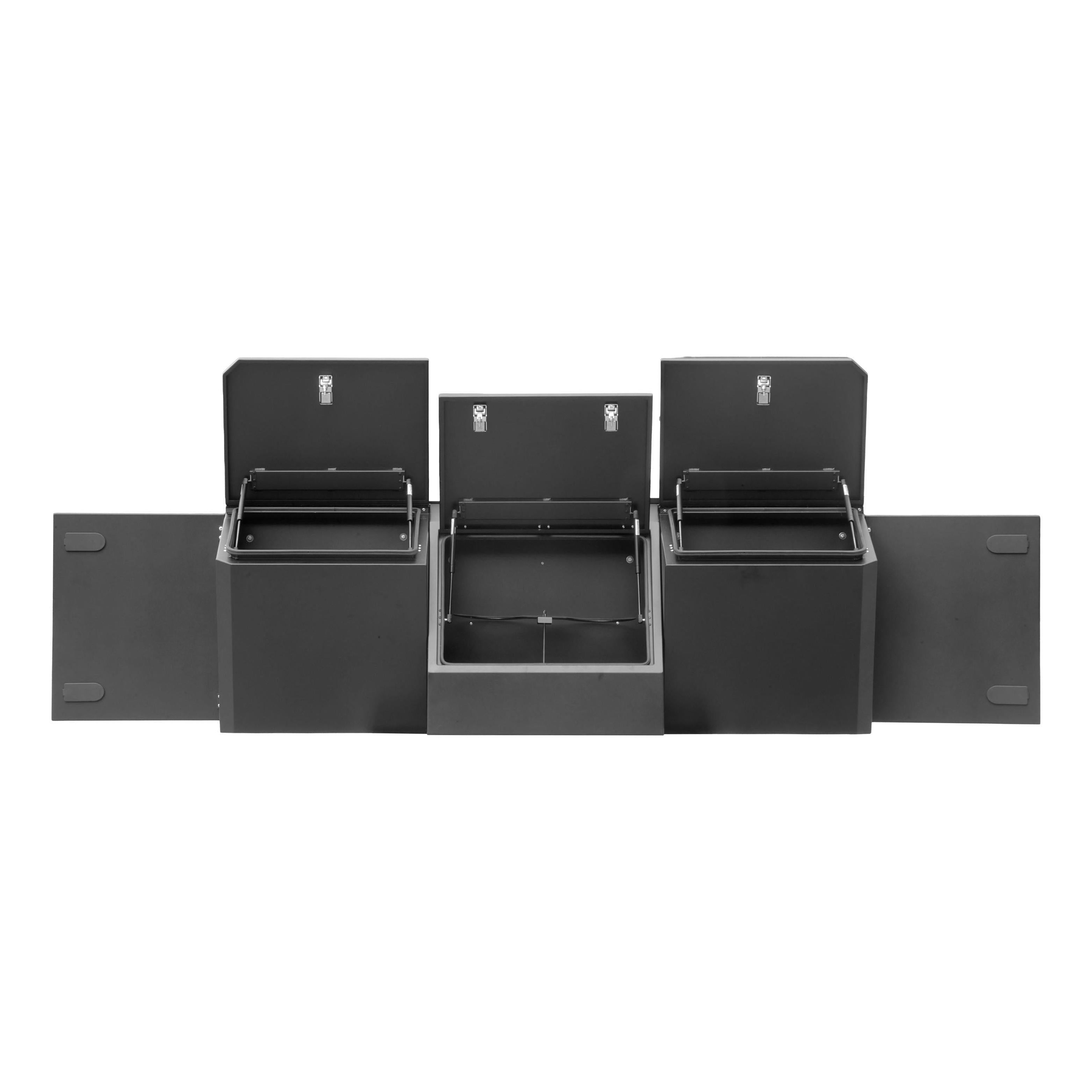 Kong Black Aluminium Beast Tool Box 4 Compartments 2100x1133x755mm