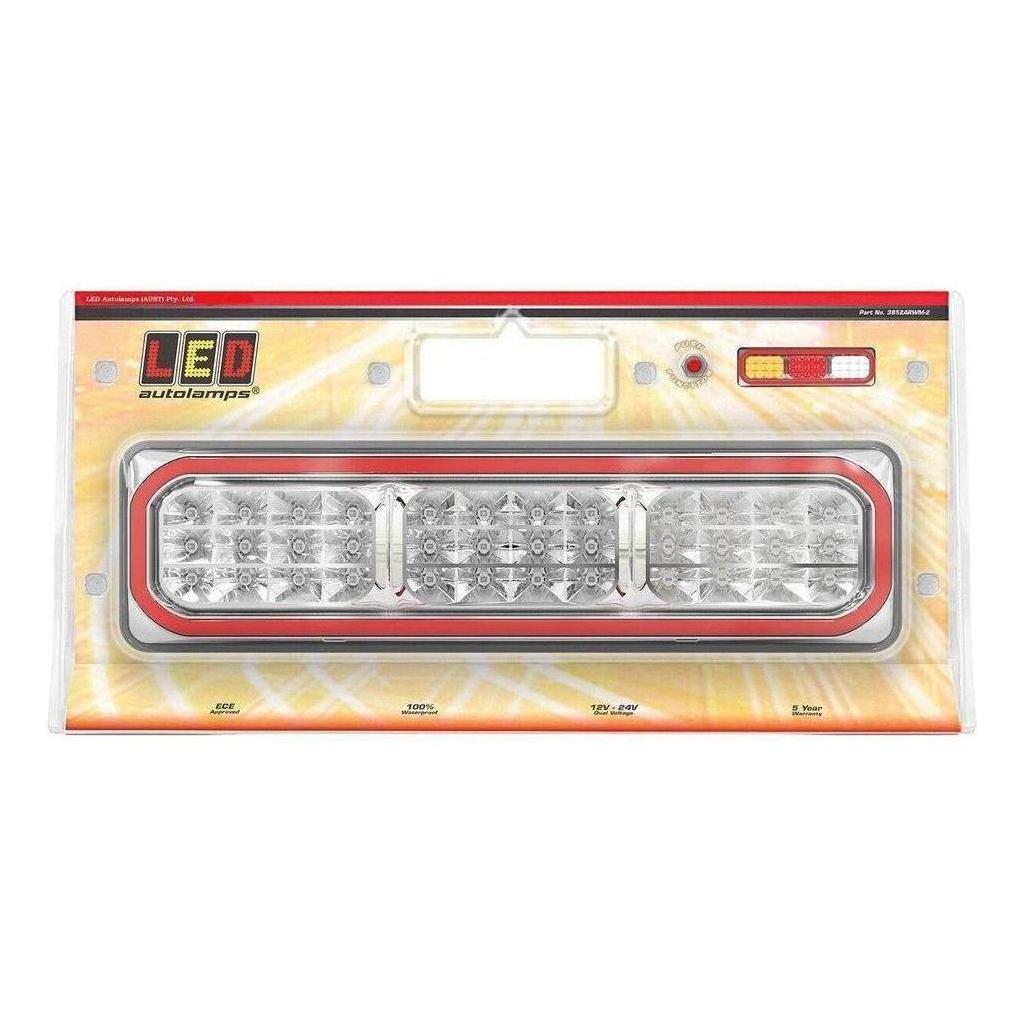 LED Autolamp 12/24V Stop/Tail/Indicator Diffused LED Taillight 387x105x30.5mm Pair